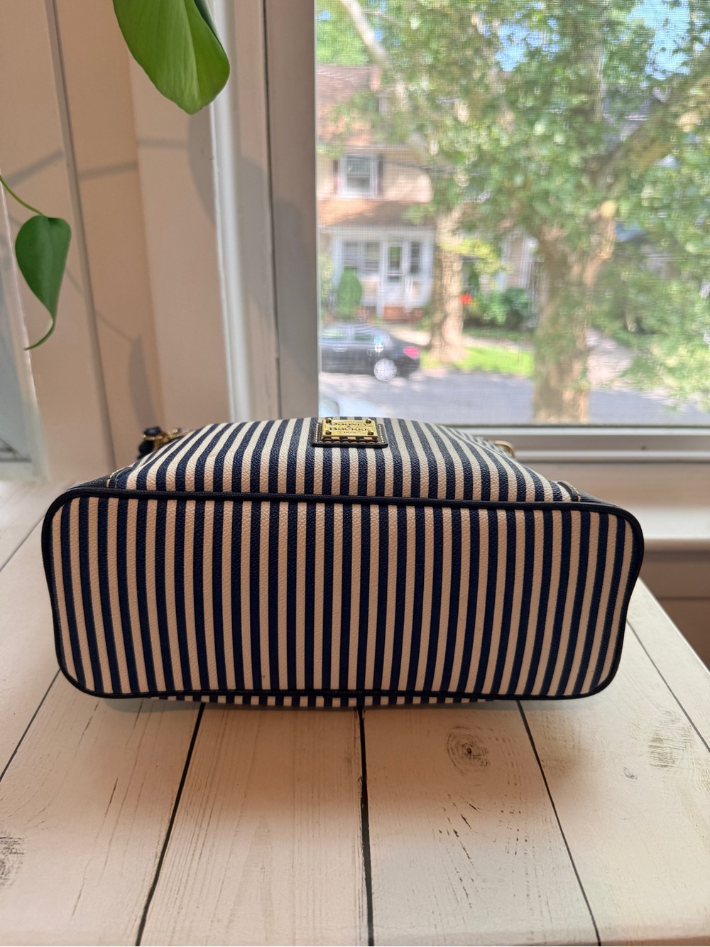 Dooney & Bourke | Nautical Navy and White Striped Crossbody - Picture 4 of 16